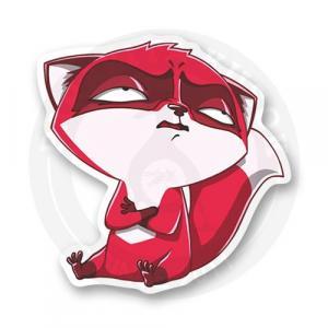 Стикер "Crimson Fox - meh"