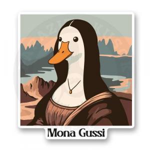 Стикер Гусь в картине Мона Лиза Mona Gussi