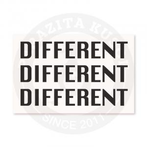 Стикер с надписью «DIFFERENT»