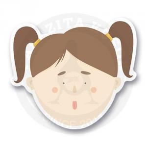 Стикер Девочка с хвостиками