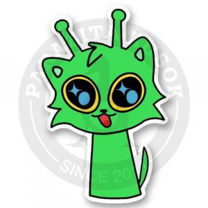Стикер «Котик-пришелец»
