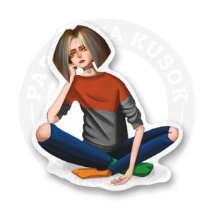 Стикер "Скучающая девушка"