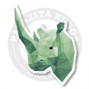 Наклейка Носорог Low Poly