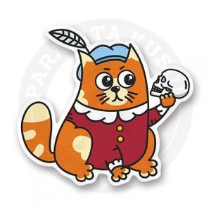 Стикер "Рыжий котик актер"