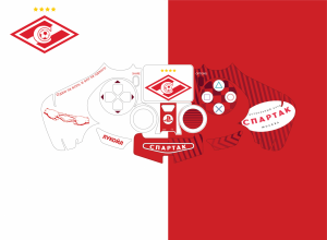 Наклейка на джойстик PS4 "ФК Спартак"