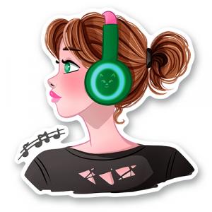 Девушка в наушниках