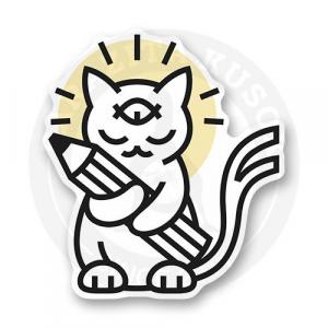 Стикер "Вдохновленный кот"