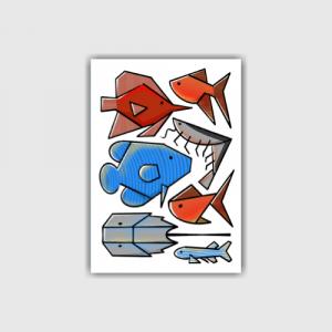 Открытка "Причудливые рыбы"