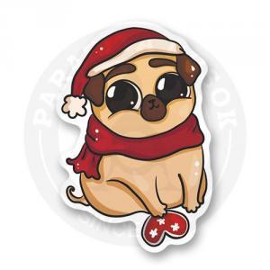 Новогодний мопс