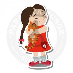 Девочка с котенком