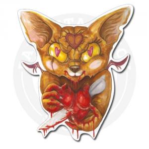 Наклейка Кот-Серцеед