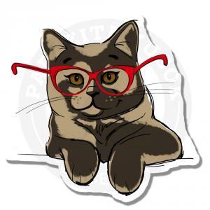 Кот в красных очках