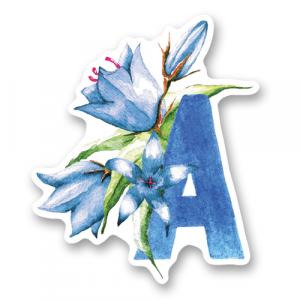 Буква A. Английский алфавит. Акварель