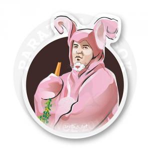 Стикер "Розовый кролик" / "Друзья"
