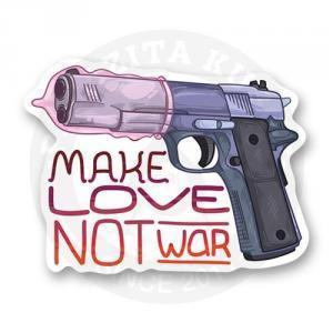 Стикер "Make love, note war"