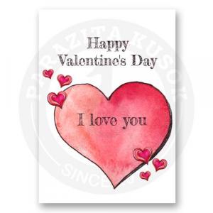 Открытка к Дню святого Валентина (сердца)