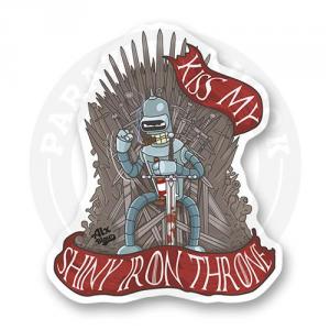 Стикер "Бендер на железном троне" / "Futurama" / "Game of Thrones"