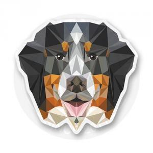 Стикер "Лакшери пес. Low poly"