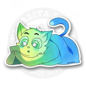 Стикер "Котик с телефоном"