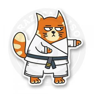 Стикер "Котик в кимоно"