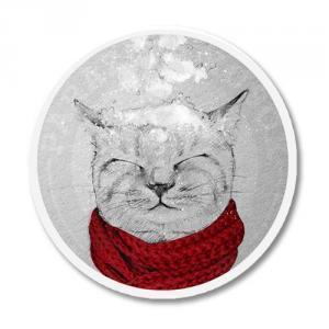 Стикер Кот зимой