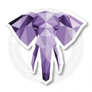 Наклейка Слон Low Poly