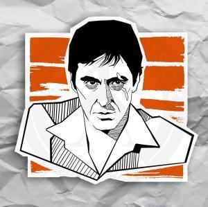 Стикер "Тони Монтана из Лицо со шрамом"