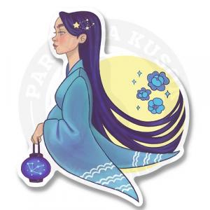 Девушка в свете луны
