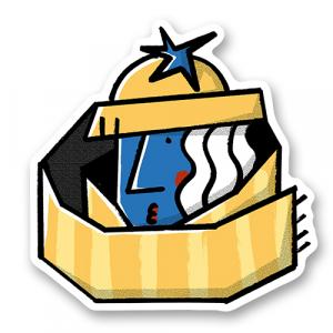 Стикер "Девочка с шарфом"