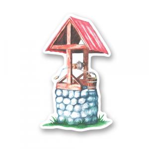 Каменный колодец. Акварель