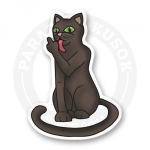 Стикер "Котик пофигист"