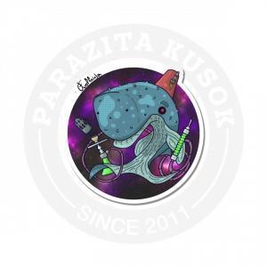 Стикер Кит курит кальян