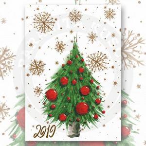 Открытка "Новогодняя ель 2019"