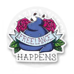 Стикер "freelance happens"