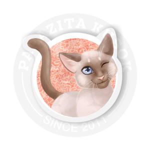 Наклейка Котик/Sticker Cat