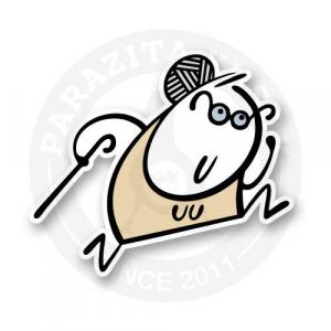 Стикер «Бабка спешит на помощь»