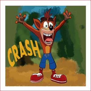 Crash and Coco Bandicoot Любителям компьютерных игр.Декор стены комнаты.Абстрактное искусство.Комплект для печати. Мгновенная загрузка.Печать.Плакат.