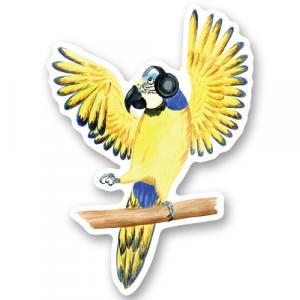 Попугай меломан