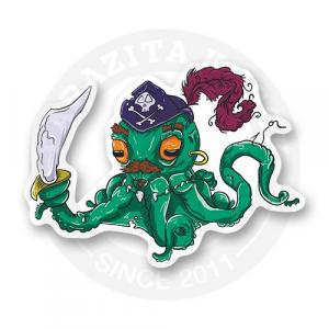 Стикер "Осьминог пират"