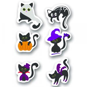Стикеры коты в костюмах для хеллоуина
