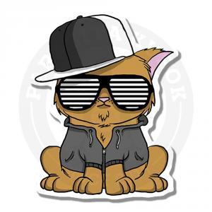 Наклейка Котик in da house
