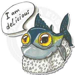 Наклейка Тщеславный тунец/Sticker Vain Tuna