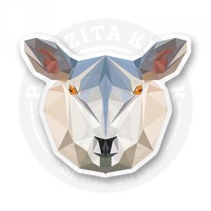 Стикер "Лакшери овца. Low poly"