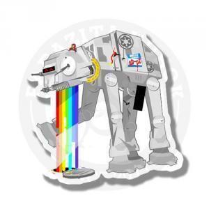 Стикер "AT-AT и люк" / "Star Wars"