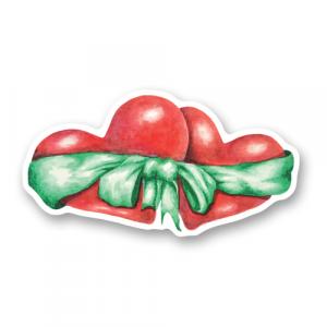 Два сердца и зеленая лента