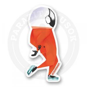 Стикер "Космонавт на коньках"