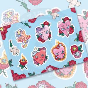 Стикерпейдж "Angry hearts"