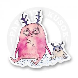 Стикеры "Розовый монстр"
