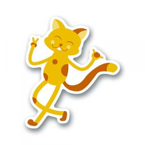 Классный улыбающийся кот.