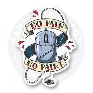 Стикер "no pain - no paint"